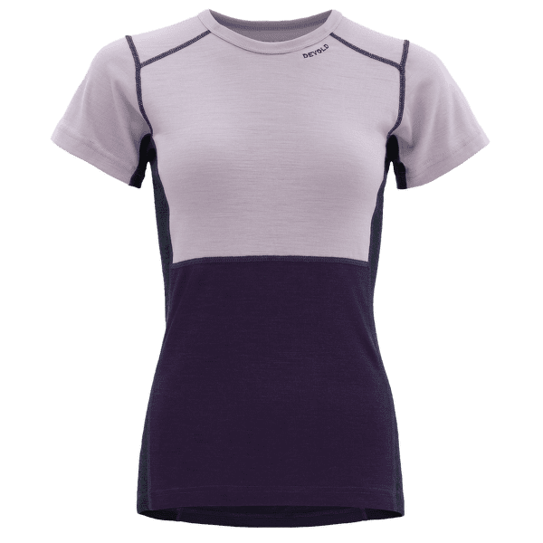 Koszulka z krótkim rękawem Devold Lauparen Merino 190 T-Shirt Women 167B ORCHID/LILAC/INK