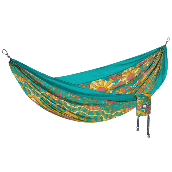 Hamaka Eno DoubleNest Print - Giving Back 337 Vibrant Earth/Cyan