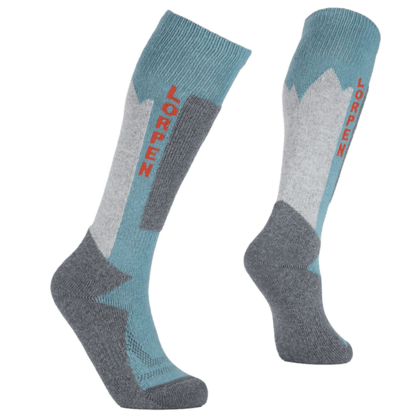 Podkolanówki Lorpen WOOL SKI TWO PACK KIDS 875 ARCTIC/DARK MARINE