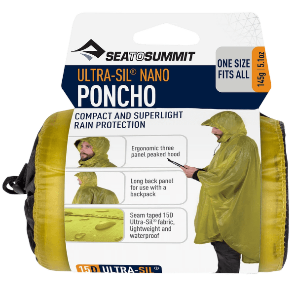Ponczo Sea to Summit 15D UltraSil™ Nano Poncho Lime (LI)
