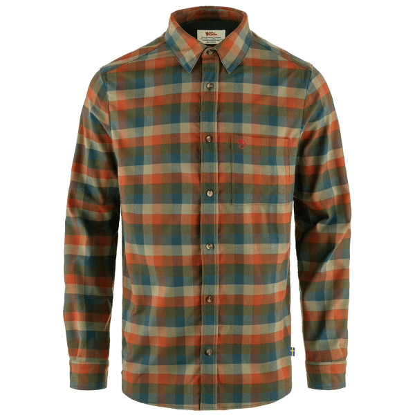 Koszula z długim rękawem Fjällräven Lappland Stretch Flannel Shirt Men Laurel Green-Autumn Leaf