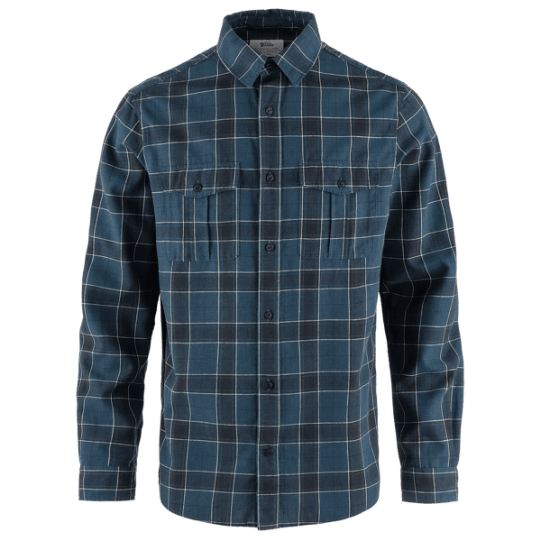 Koszula z długim rękawem Fjällräven Övik Travel Shirt LS Men Indigo Blue-Dark Navy