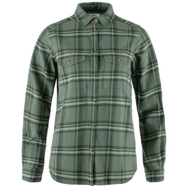 Koszula z długim rękawem Fjällräven Övik Heavy Flannel Shirt Women Patina Green-Deep Patina