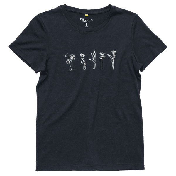 Koszulka z krótkim rękawem Devold Classic Flowers Tee Women 284A INK