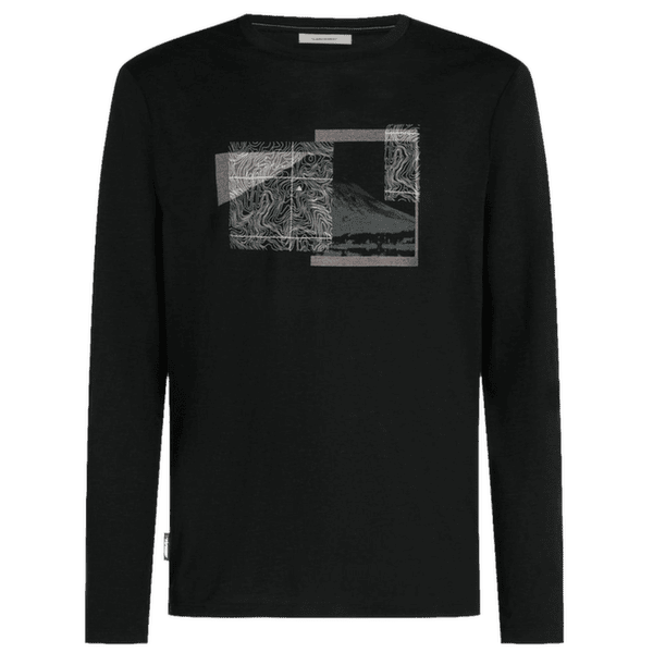 Koszulka z długim rękawem Icebreaker Merino 150 Tech Lite LS Tee Peak Balance Men BLACK
