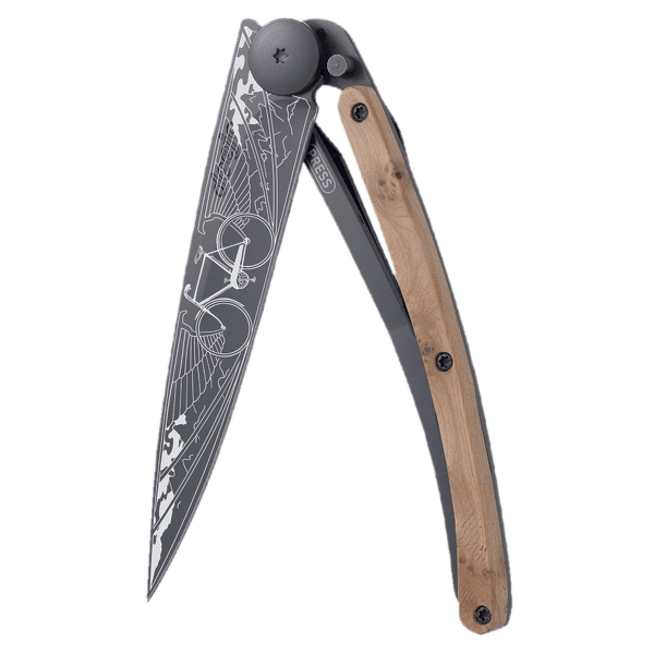 Nóż Deejo Black tattoo Bicycle