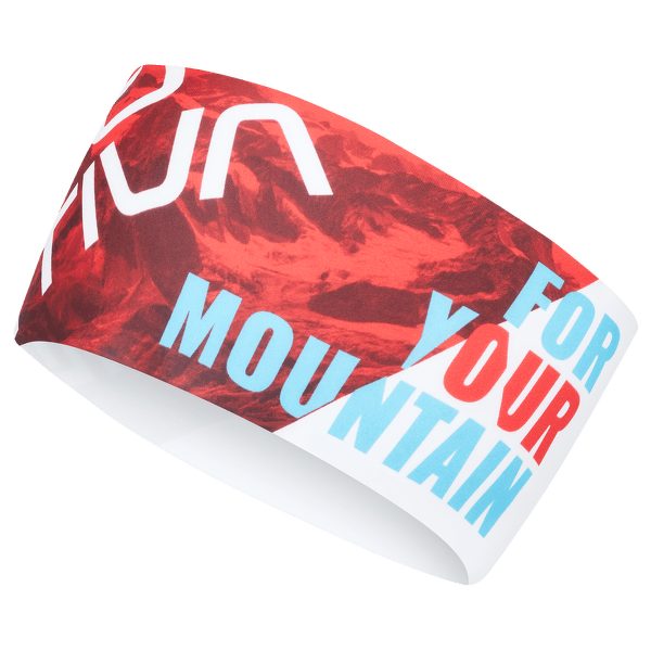 Opaska na głowę La Sportiva PROMO HEADBAND White/Hibiscus