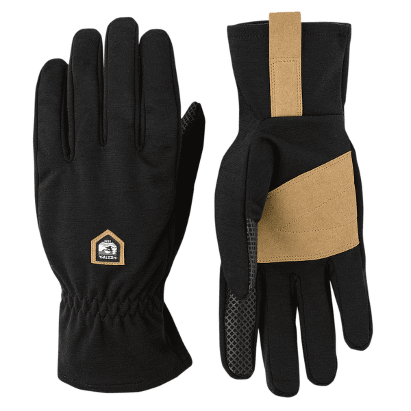 Rękawice Hestra Merino Windwool Liner - 5 finger Svart