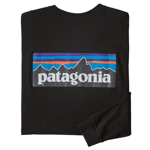 Koszulka z długim rękawem Patagonia Long-Sleeved P-6 Logo Responsibili-Tee Men Black