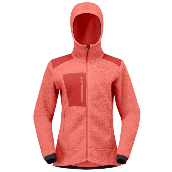 Kurtka Norrona trollveggen warm3 Zip Hood Women Deep Sea Coral/Baked Apple