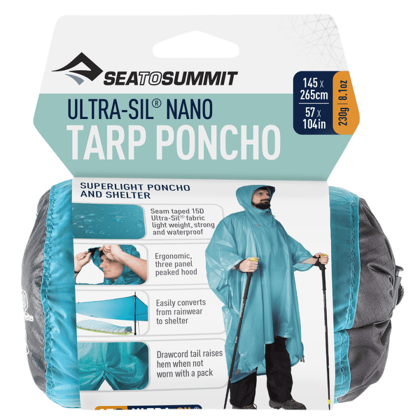 Ponczo Sea to Summit Ultra-Sil™ Nano Tarp Poncho 15D Blue-BL