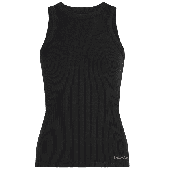 Tank top Icebreaker Merino Blend Rib Lotus Tank Women BLACK