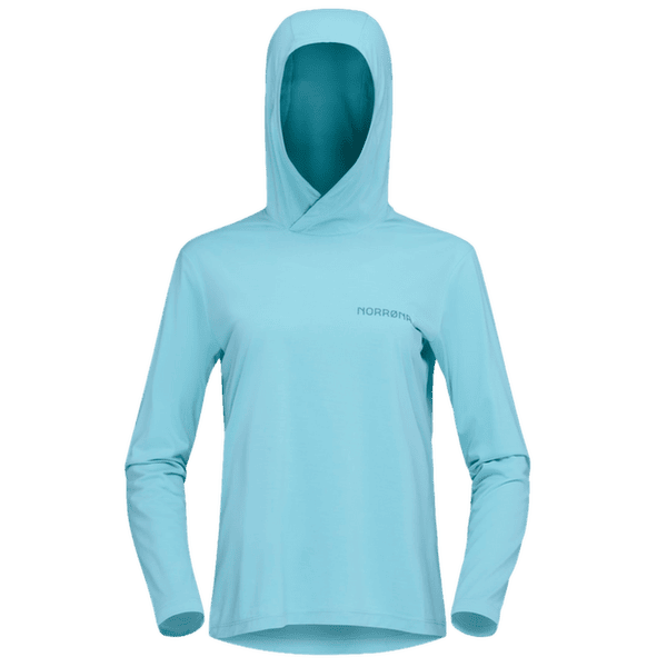 Koszulka z długim rękawem Norrona femund tech Hood Women Aqua Haze