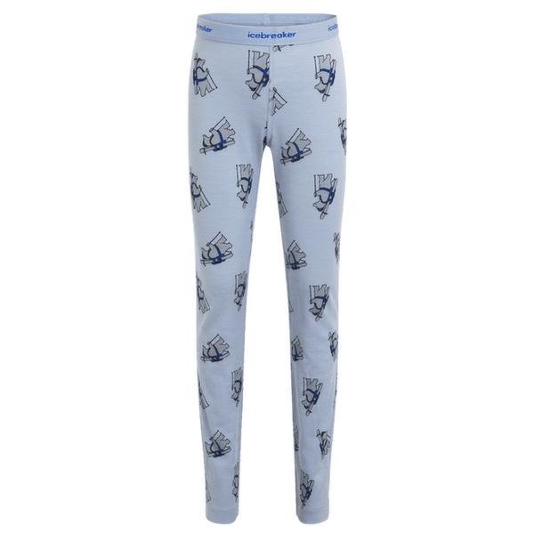 Legginsy Icebreaker Merino 200 Oasis Leggings Bear Tour AOP Kids ZINC BLUE/AOP