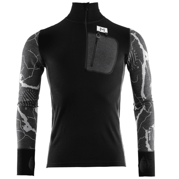 Pulower (zapięcie 3/4) Aclima Lars Monsen Femunden Polo Jet Black/Marengo/Femunden Dark