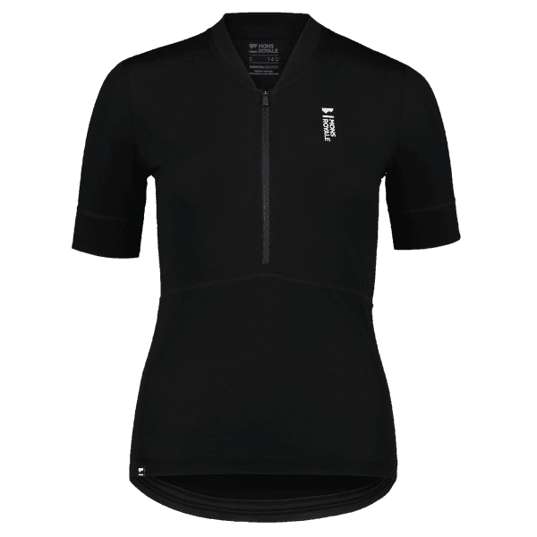 Koszulka z krótkim rękawem Mons Royale Cadence Half Zip Women Black