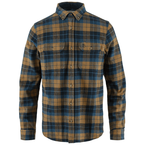 Koszula z długim rękawem Fjällräven Singi Heavy Flannel Shirt Men Dark Navy-Buckwheat Brown