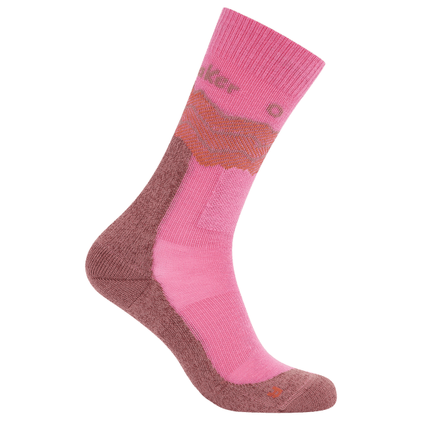 Skarpety Icebreaker Merino Hike+ Medium Crew Across the Peaks POP/CAROB/DUSTY CLAY