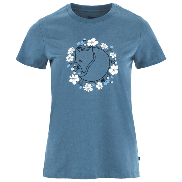 Koszulka z krótkim rękawem Fjällräven FJÄLLBLOMSTER FOX T-SHIRT WOMEN Dawn Blue
