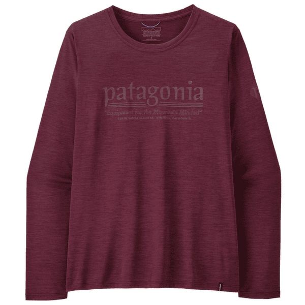 Koszulka z długim rękawem Patagonia LONG-SLEEVED CAP COOL DAILY SHIRT - HUT TRIPPER Women Berry Fig - Light Berry Fig X-Dye