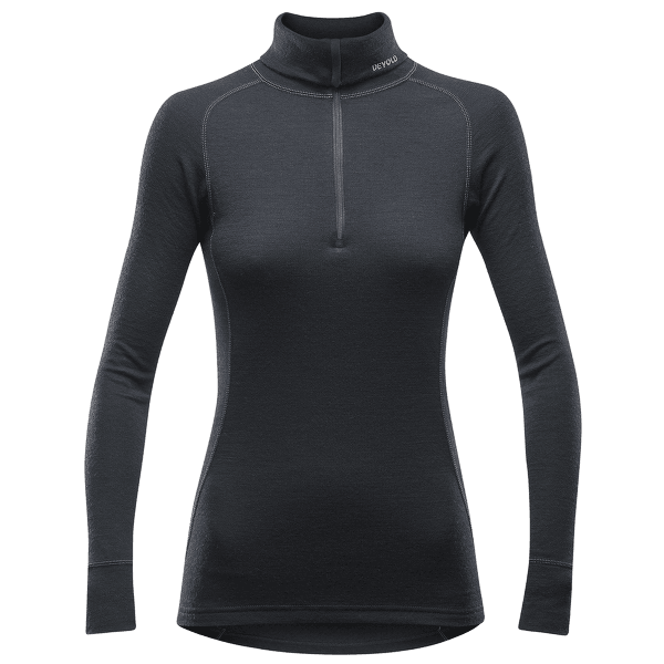 Koszulka z długim rękawem Devold Duo Active Zip Neck Women 951 BLACK