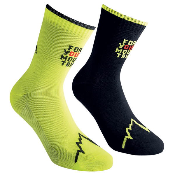 Skarpety La Sportiva FOR YOUR MOUNTAIN SOCKS Black/Neon