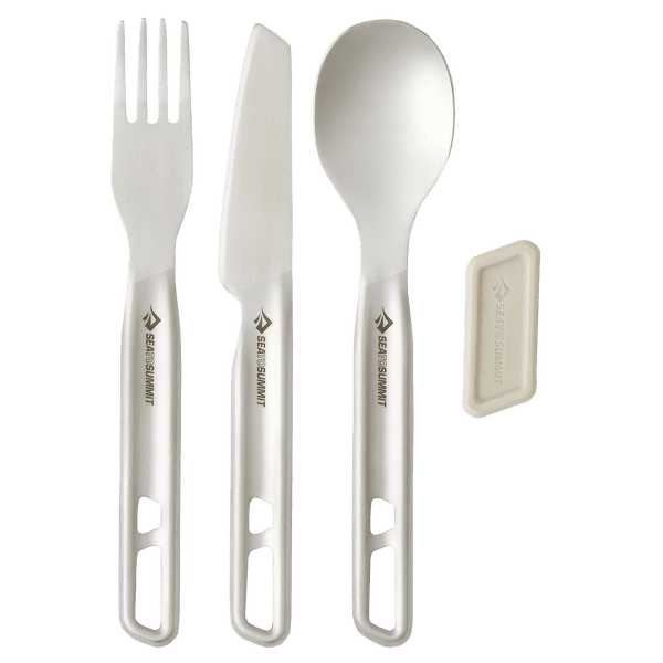 Sztućce Sea to Summit Detour Stainless Steel Cutlery Set - [1P] [3 Piece] Stainless Steel Grey