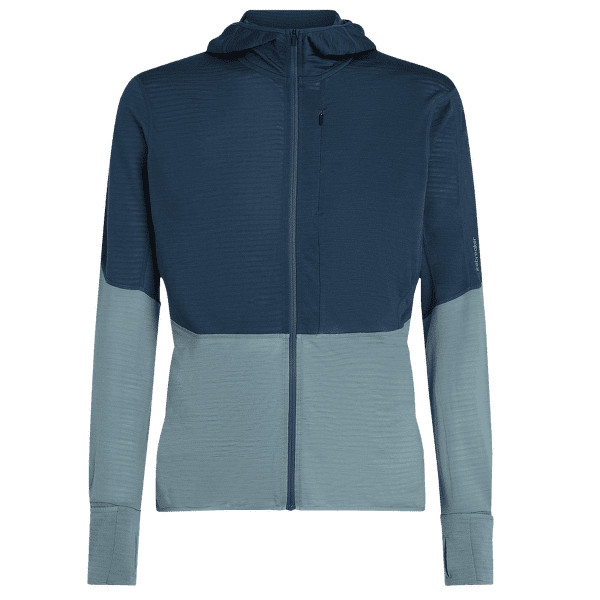 Koszulka z długim rękawem Icebreaker Merino 200 RealFleece™ Descender LS Zip Hoodie Men ABYSS/BLUE ASH/CB
