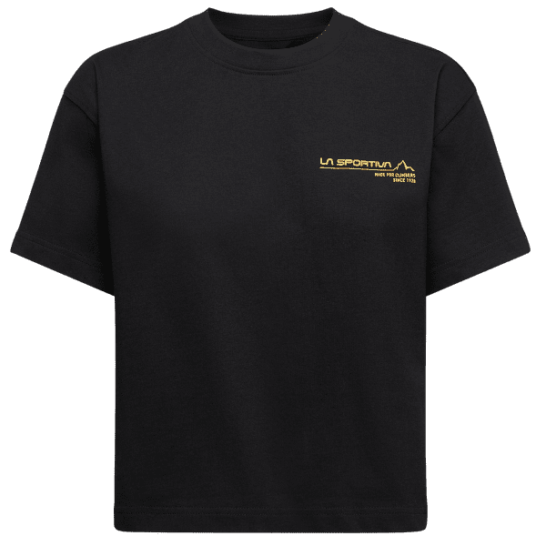 Koszulka z krótkim rękawem La Sportiva SINCE 1928 CROP T-SHIRT Women Black/Yellow