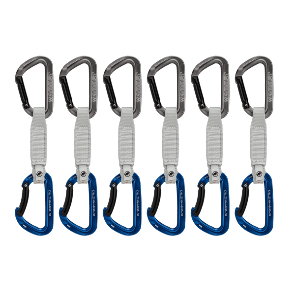 Expresy kompletne Mammut Workhorse Keylock 12 cm 6-Pack Quickdraws Grey-Blue 33275