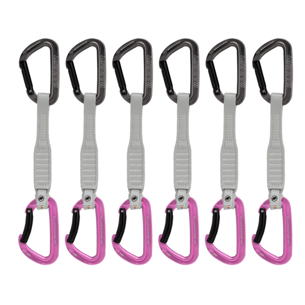 Expresy kompletne Mammut Workhorse Keylock 17 cm 6-Pack Quickdraws grey-pink