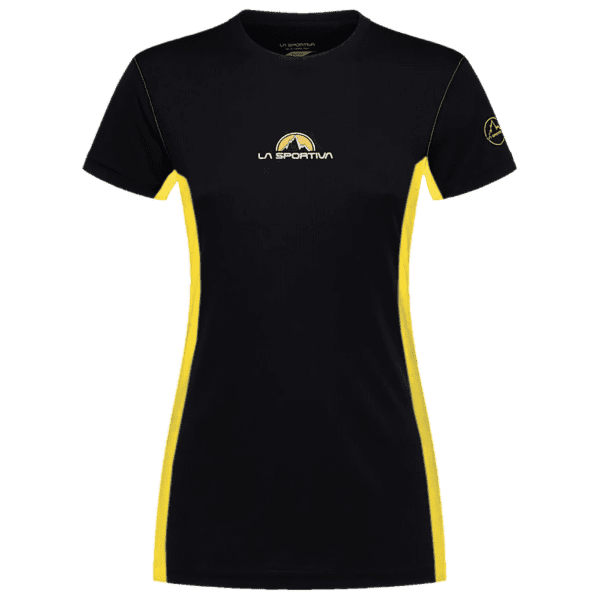 Koszulka z krótkim rękawem La Sportiva PROMO TEE Women Black/Yellow