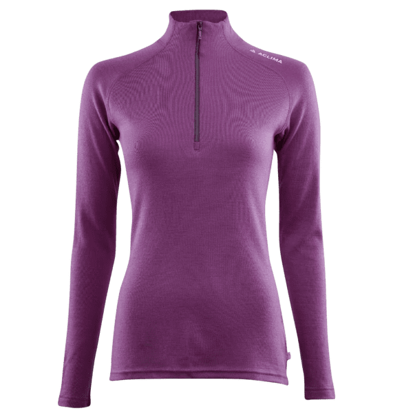 Koszulka z długim rękawem Aclima WarmWool Mock Neck Shirt Women Sunset Purple