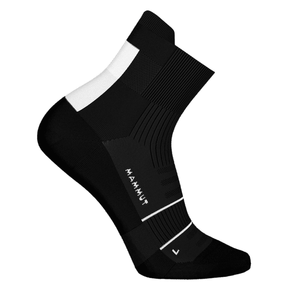 Skarpety Mammut Mountain Running Lightweight Merino Quarter Socks black-white 0047