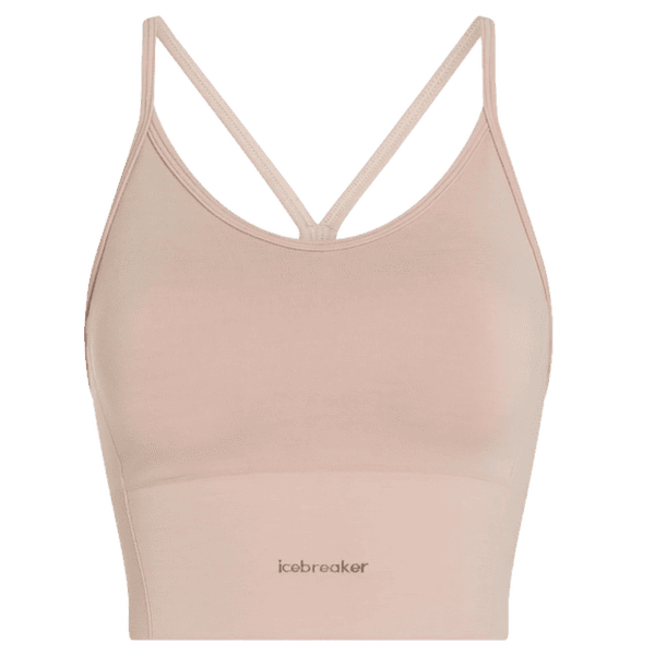Biustonosz Icebreaker Merino Blend 260 Seamless Rib Strappy Tank Women PINK QUARTZ