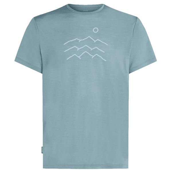 Koszulka z krótkim rękawem Icebreaker Merino Blend 125 Cool-Lite Sphere SS Tee Across the Peaks Men FLINT BLUE