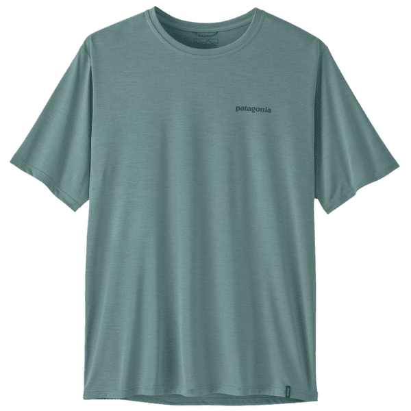 Koszulka z krótkim rękawem Patagonia Cap Cool Daily Shirt  - Boardshort Logo Men Blue Sage - Light Blue Sage X-Dye