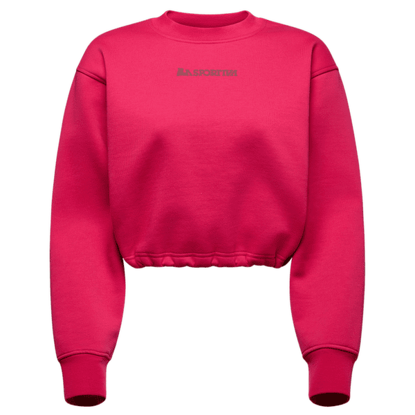 Bluza La Sportiva HERITAGE LOGO CROP SWEATER Women Azalea/Redwood