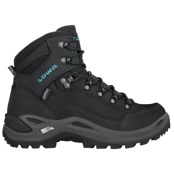 Buty Lowa Renegade Gtx Mid Wide Women asphalt/turquoise