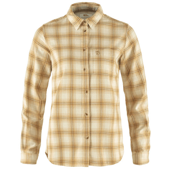 Koszula z długim rękawem Fjällräven Övik Flannel Shirt Women Chalk White-Dune Beige