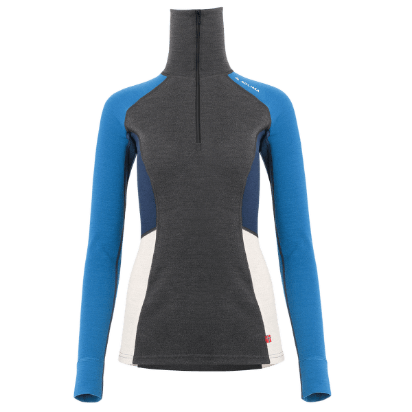 Koszulka z długim rękawem Aclima WarmWool Polo Women Marengo/Corsai /Beige Mel./NavyBlazer