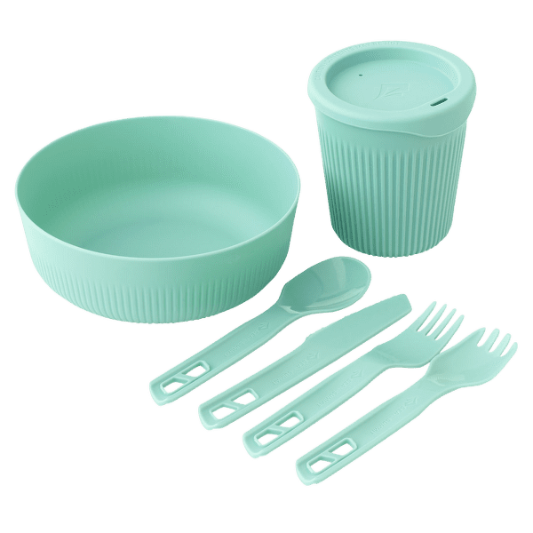 Zestaw Sea to Summit Passage Dinnerware Set - [1P] [6 Piece] Aqua Sea Blue