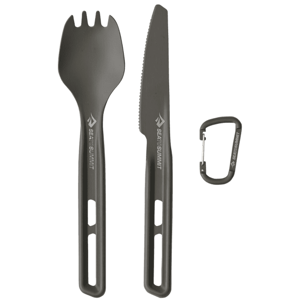 Sztućce Sea to Summit Frontier UL Cutlery Set - [2 Piece] Spork and Knife Aluminium Hard Anodised Grey