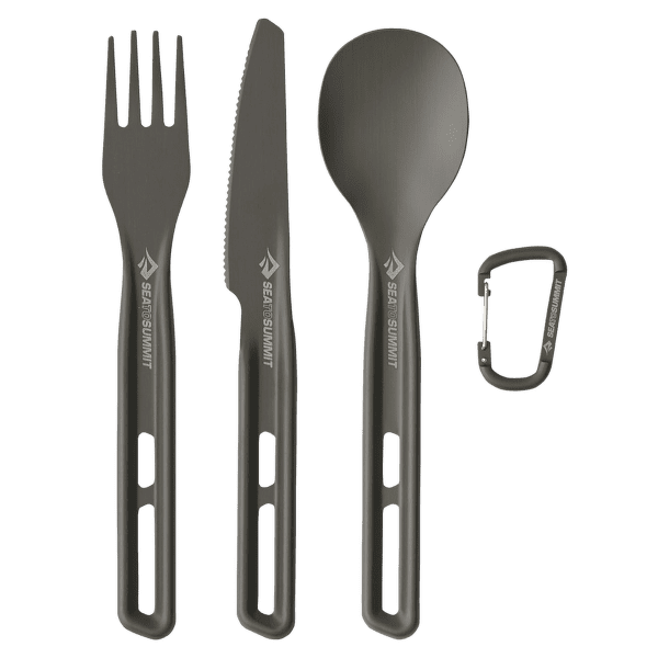 Sztućce Sea to Summit Frontier UL Cutlery Set - [3 Piece] Aluminium Hard Anodised Grey