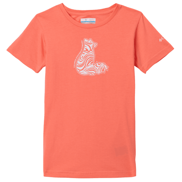 Koszulka z krótkim rękawem Columbia Mission Lake Short Sleeve Graphic Shirt Girls Hot Coral, Foxy Swirl 810