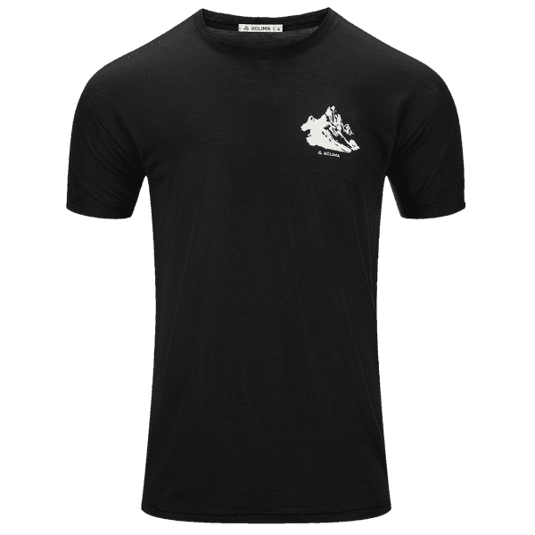 Koszulka z krótkim rękawem Aclima LightWool Tee Mountain Men Jet Black