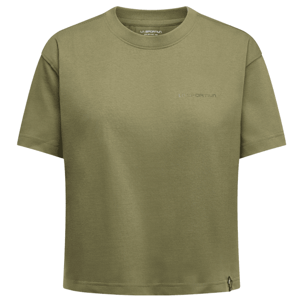 Koszulka z krótkim rękawem La Sportiva TRILOGY CROP T-SHIRT Women Cypress/Chalk