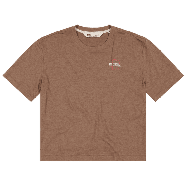 Koszulka z krótkim rękawem Mons Royale Yonder Merino Organic Cotton T-Shirt Women Mocha