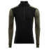 WoolNet Mockneck Shirt Men Jet Black / Olive Night / Dill