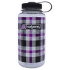 Wide Mouth 1000 ml Purple Plaid/5565-0134